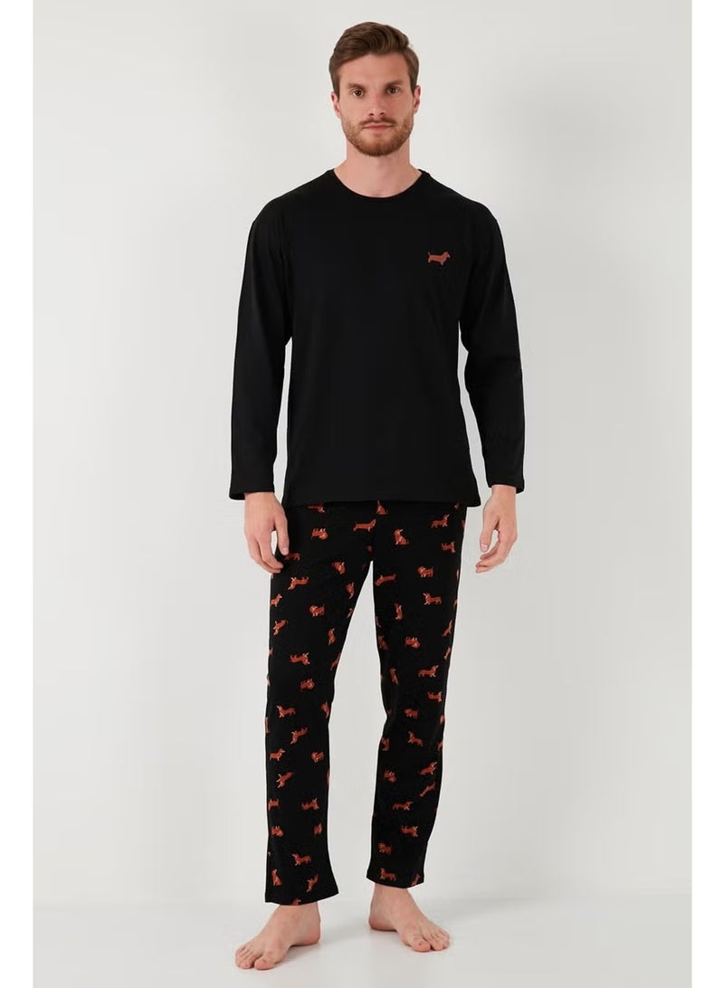 Buratti Cotton Regular Fit Long Sleeve Pajama Set Men's Pajama Set 6572013 - Image 3
